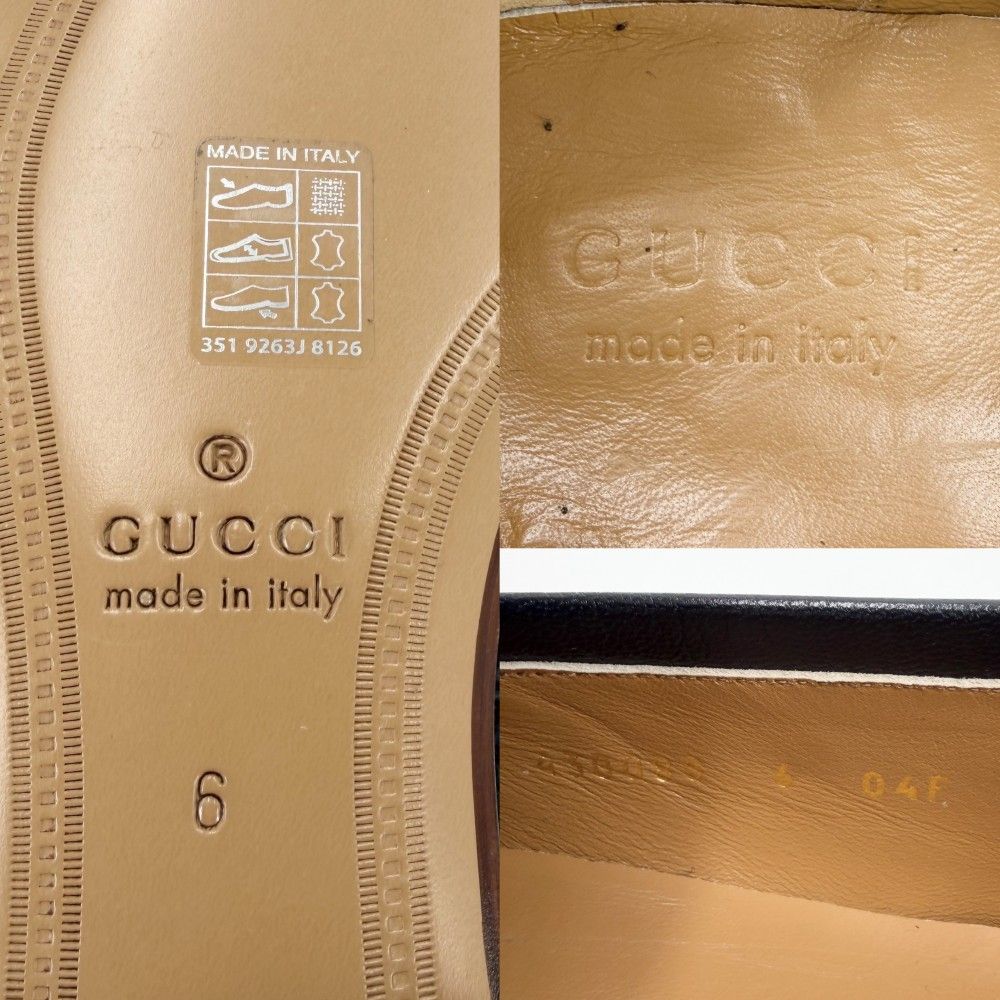 Gucci Loafers Horsebit GG Velvet 6 Sizes Velour Navy Antique Gold — view 6