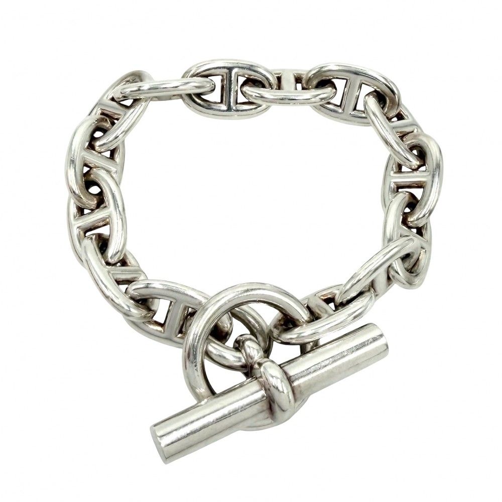 Hermes Bracelet Chaine D'ancre 14 Links 925 Sterling Silver