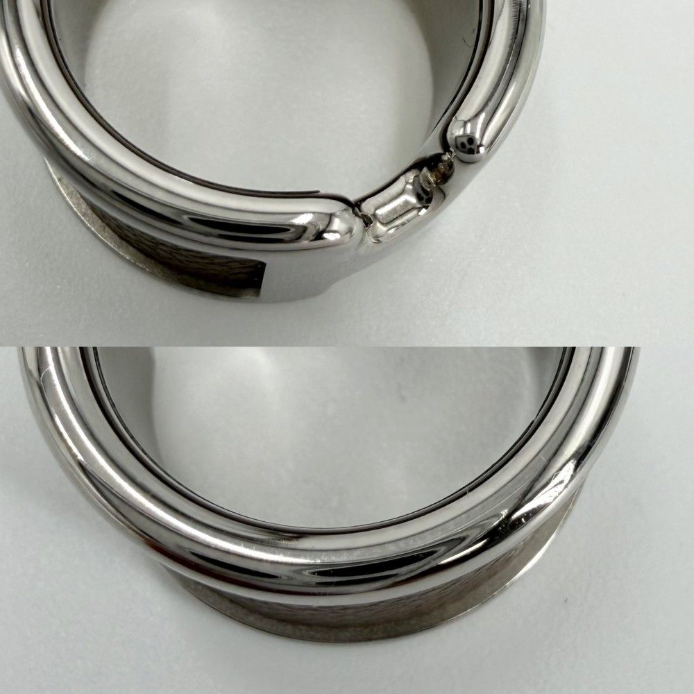 Hermes Ring Olympe GM S Beige Silver Etoupe — view 5