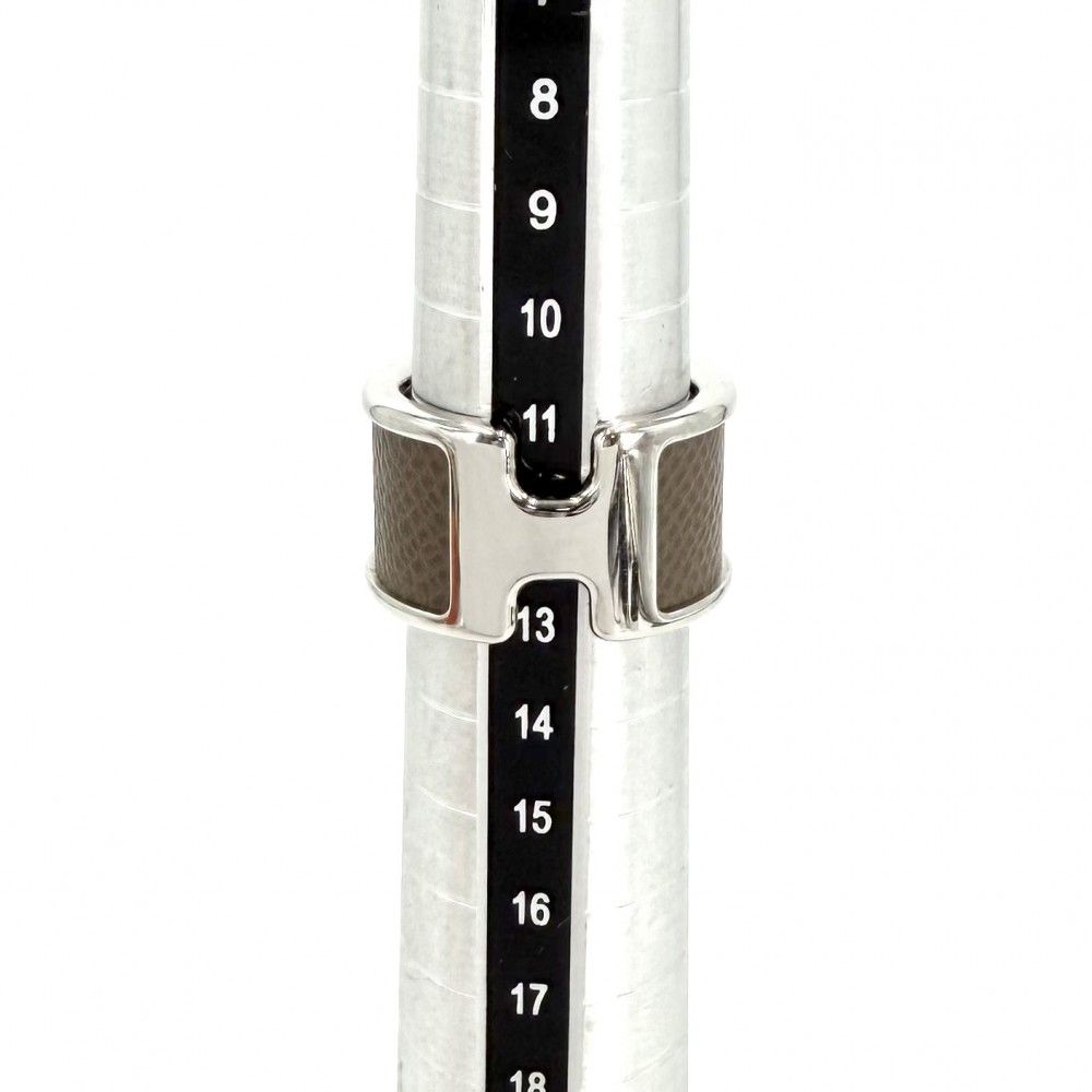 Hermes Ring Olympe GM S Beige Silver Etoupe — view 4