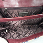 Chanel Shoulder Bag CC Logo Check Tweed Leather Red Silver — view 4