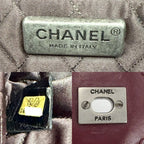 Chanel Shoulder Bag CC Logo Check Tweed Leather Red Silver — view 5
