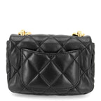 Chanel Shoulder Bag Quilted CC Logo Bag Chain Square Lambskin Black Gold — view 2