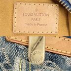Louis Vuitton Shoulder Bag Monogram Denim Baggy PM Crossbody Blue Gold — view 5