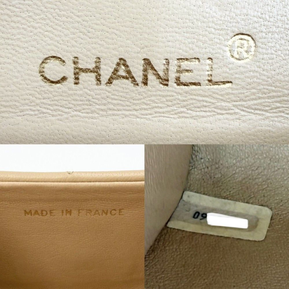 Chanel Boys Quilted Top Handle Mini Bag Vintage CC Logo Lambskin Beige Gold