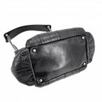 Chanel Choco Bar Bowling Bag Shoulder Chain Leather Black Silver — view 3