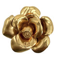 Chanel Brooch Flower Camellia Vintage Gold Plated