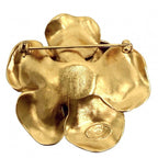 Chanel Brooch Flower Camellia Vintage Gold Plated — view 2