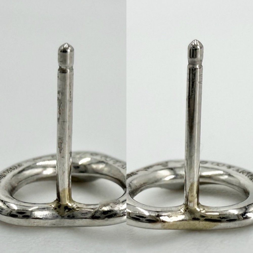 Tiffany & Co Earrings Elsa Peretti Open Heart Stud Platinum — view 3