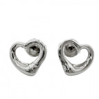 Tiffany & Co Earrings Elsa Peretti Open Heart Stud Platinum