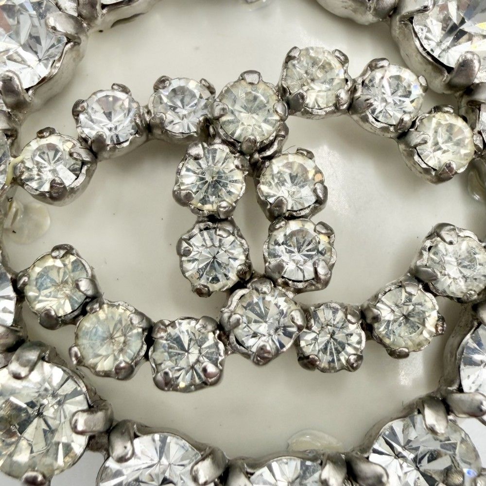 Chanel Brooch Round CC Logo Rhinestone — view 5