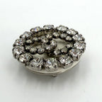 Chanel Brooch Round CC Logo Rhinestone — view 3