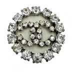 Chanel Brooch Round CC Logo Rhinestone