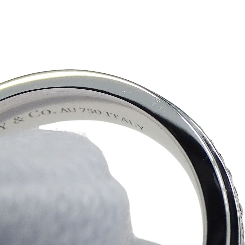 Tiffany & Co Ring Diamond T Two Narrow White Gold Polished — view 9