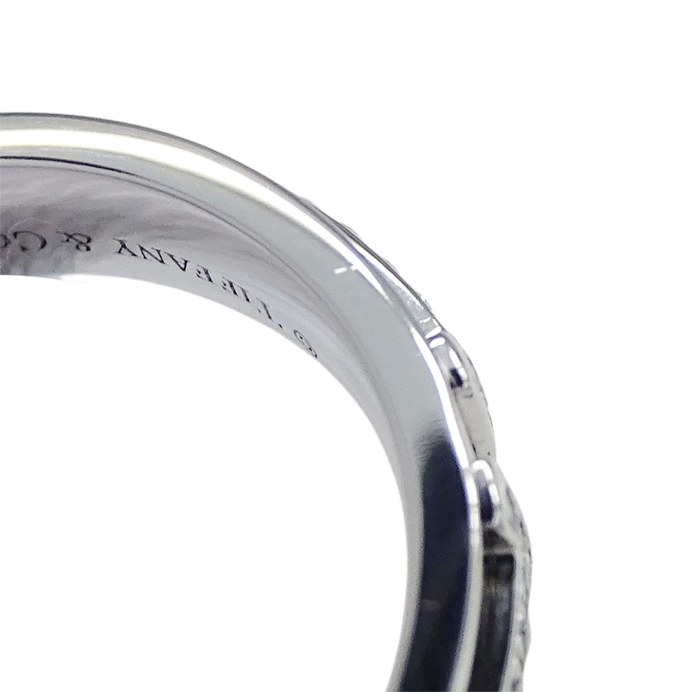 Tiffany & Co Ring Diamond T Two Narrow White Gold Polished — view 8