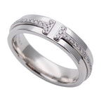 Tiffany & Co Ring Diamond T Two Narrow White Gold Polished — view 4