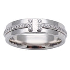 Tiffany & Co Ring Diamond T Two Narrow White Gold Polished — view 2