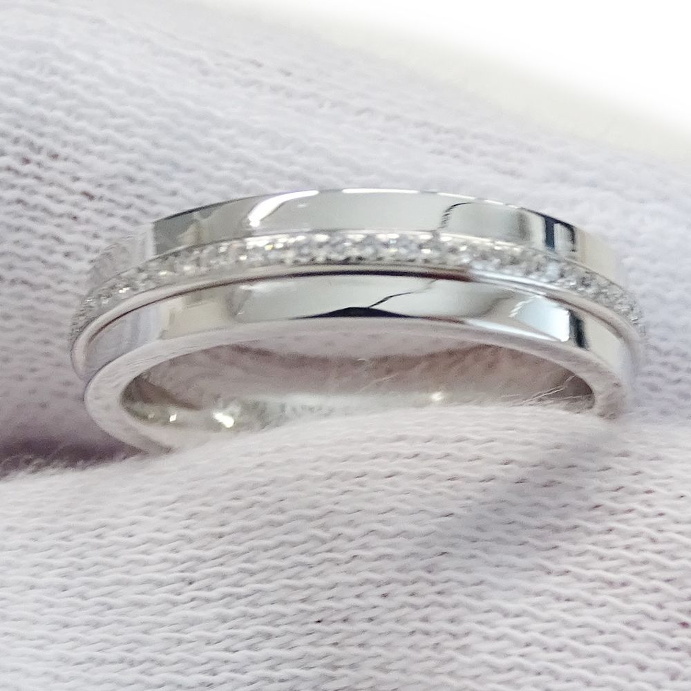 Tiffany & Co Ring Diamond T Two Narrow White Gold Polished — view 7