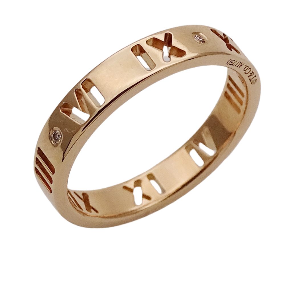 Tiffany & Co Ring Diamond Atlas Earrings Pink Gold No 11