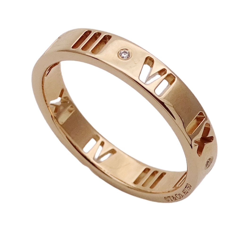 Tiffany & Co Ring Diamond Atlas Earrings Pink Gold No 11 — view 4