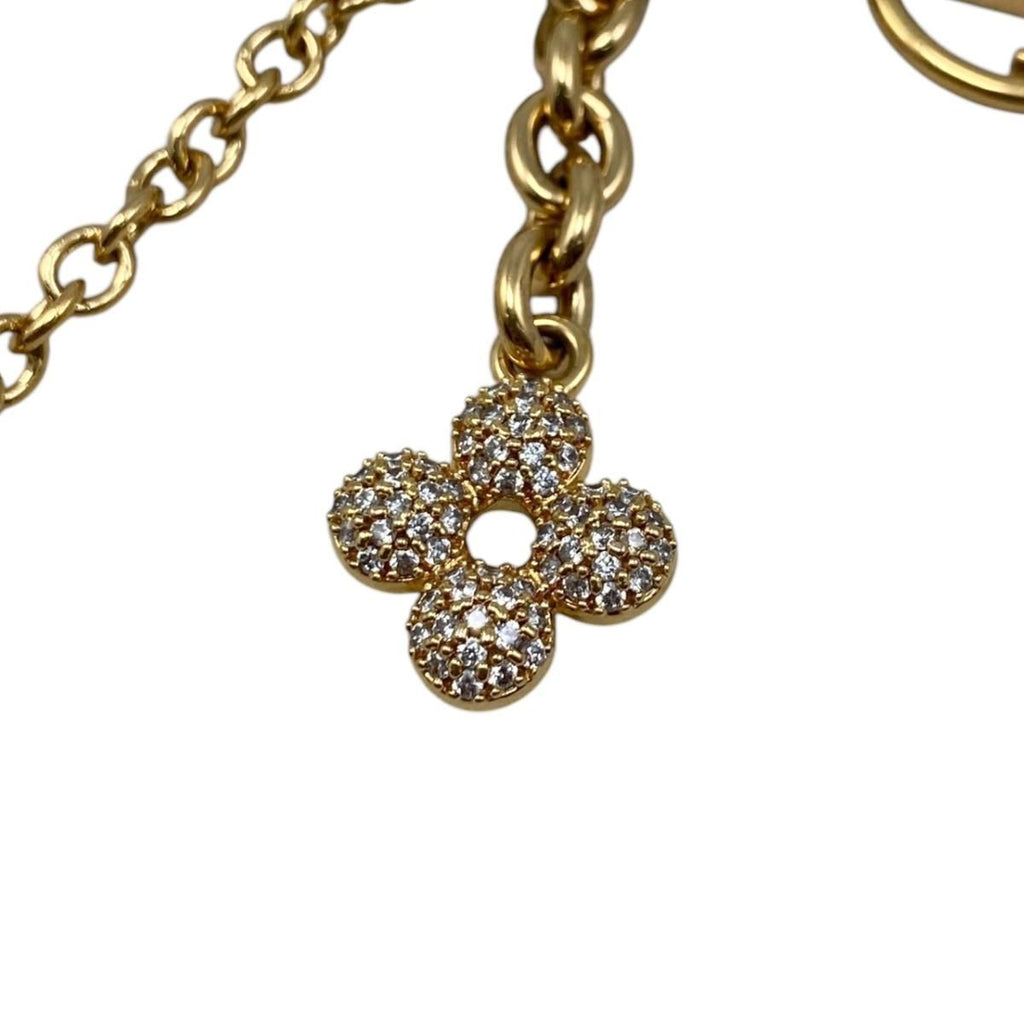 Louis Vuitton Bag Charm Blue Ming Garden Monogram Flower LV Circle Gold — view 8