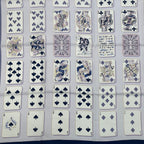 Hermes Scarf Carre 90 Silk Jeu de Cartes Playing Card Number Bandana Multicolor — view 4