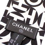 Chanel Slim Bandeau Scarf Silk White SA — view 8