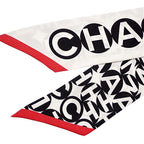 Chanel Slim Bandeau Scarf Silk White SA — view 5