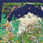 Hermes Carre 90 Scarf Sichuan Navy — view 5