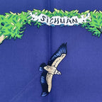 Hermes Carre 90 Scarf Sichuan Navy — view 7