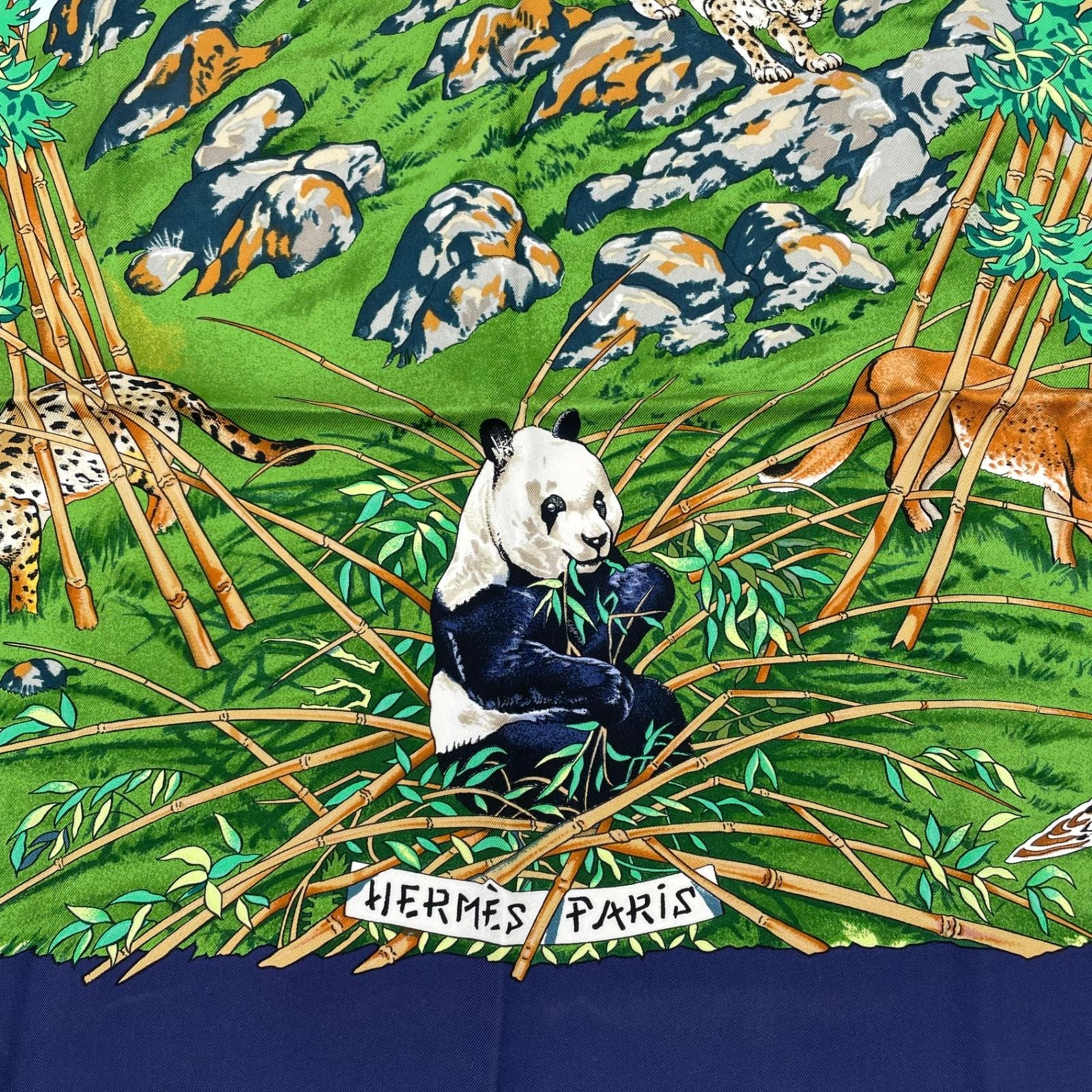 Hermes Carre 90 Scarf Sichuan Navy — view 6