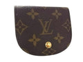 Louis Vuitton Coin Case Monogram Porte-Monnaie Guze Brown Leather Purse