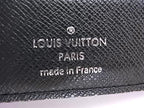 Louis Vuitton Wallet Taiga Portefeuille Long Black Leather Bifold Billfold — view 5