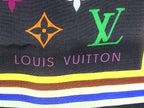 Louis Vuitton Handkerchief Monogram Black Multicolor Silk 100% Mini — view 4