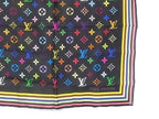 Louis Vuitton Handkerchief Monogram Black Multicolor Silk 100% Mini — view 3