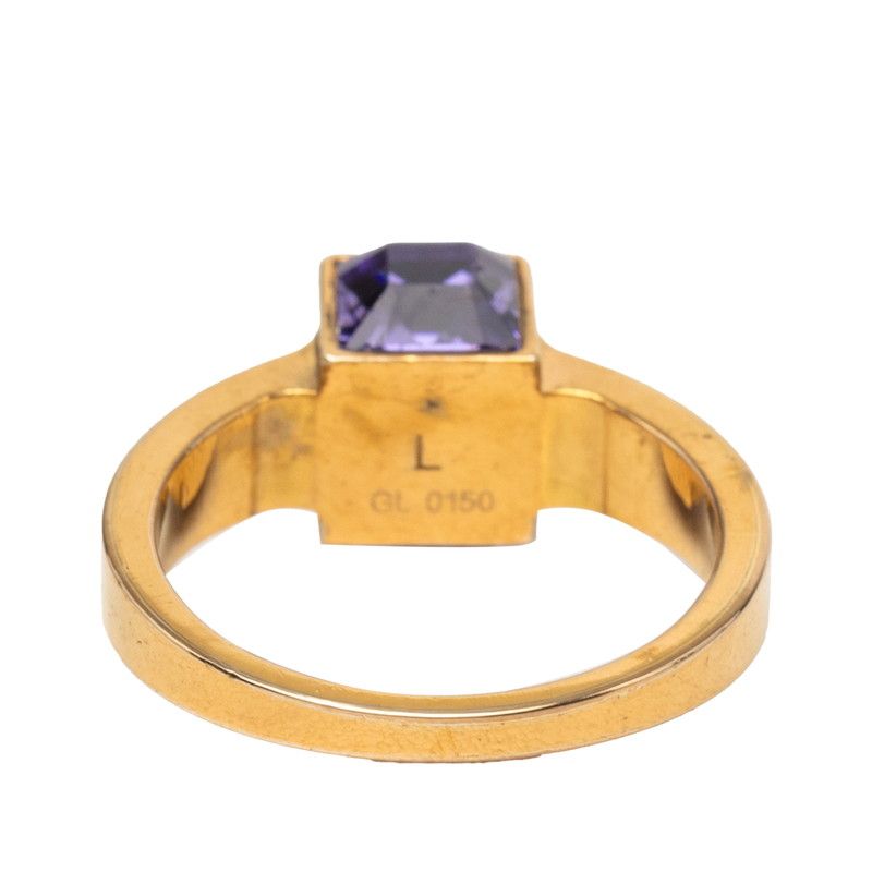 Louis Vuitton Bague Gambling Ring L Gold Purple Plated Swarovski — view 3