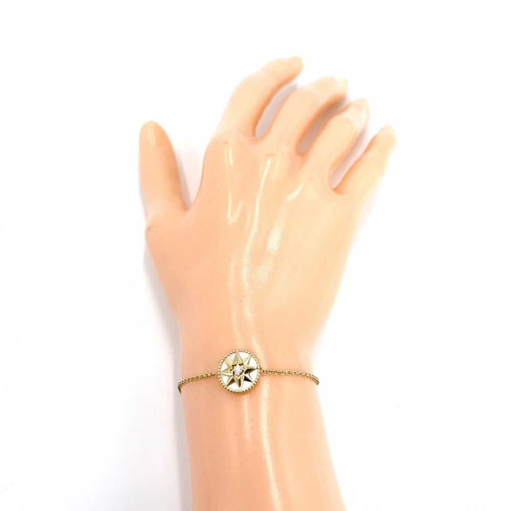 Dior Bracelet Rose Des Vents with Adjuster Star 18k YG Gold Diamond — view 2