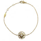 Dior Bracelet Rose Des Vents with Adjuster Star 18k YG Gold Diamond