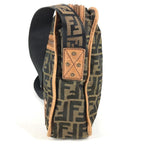 Fendi Shoulder Bag Zucca Logo Nylon Canvas Brown — view 3