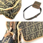 Fendi Shoulder Bag Zucca Logo Nylon Canvas Brown — view 7