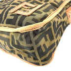 Fendi Shoulder Bag Zucca Logo Nylon Canvas Brown — view 6