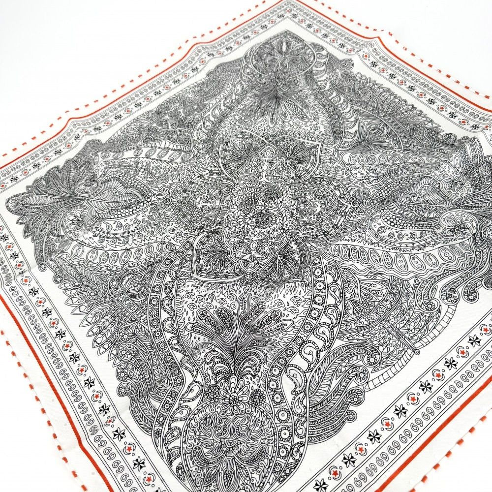 Hermes Scarf Carre 55 Maharani's Garden Bandana le Jardin de la Mahar Silk — view 5