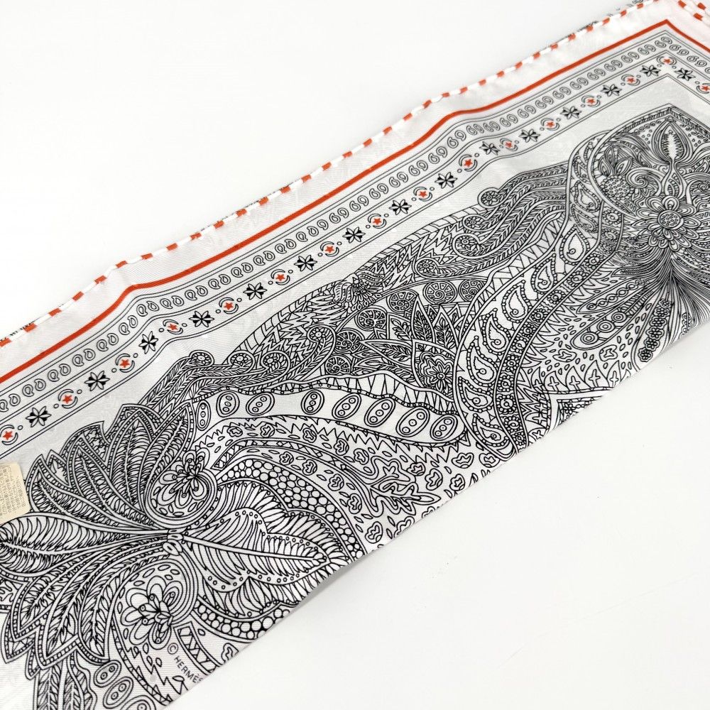 Hermes Scarf Carre 55 Maharani's Garden Bandana le Jardin de la Mahar Silk — view 4