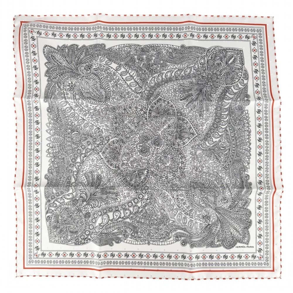 Hermes Scarf Carre 55 Maharani's Garden Bandana le Jardin de la Mahar Silk