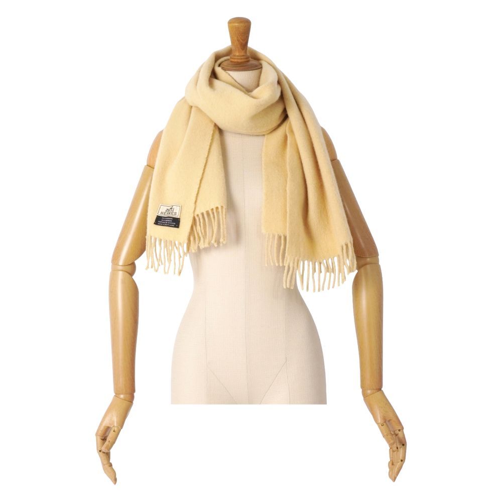 Hermes Scarf Shawl Fringe Cashmere — view 3