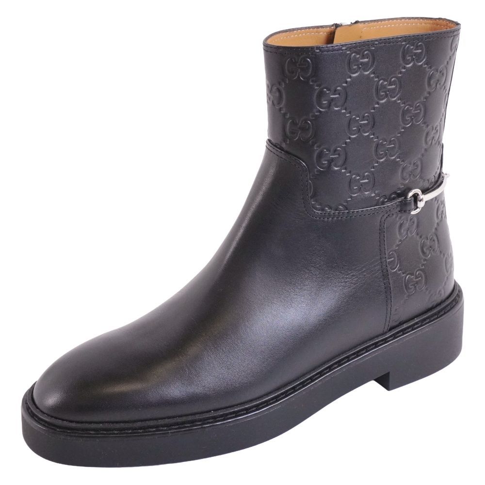 Gucci Boots Short Horsebit GG Pattern