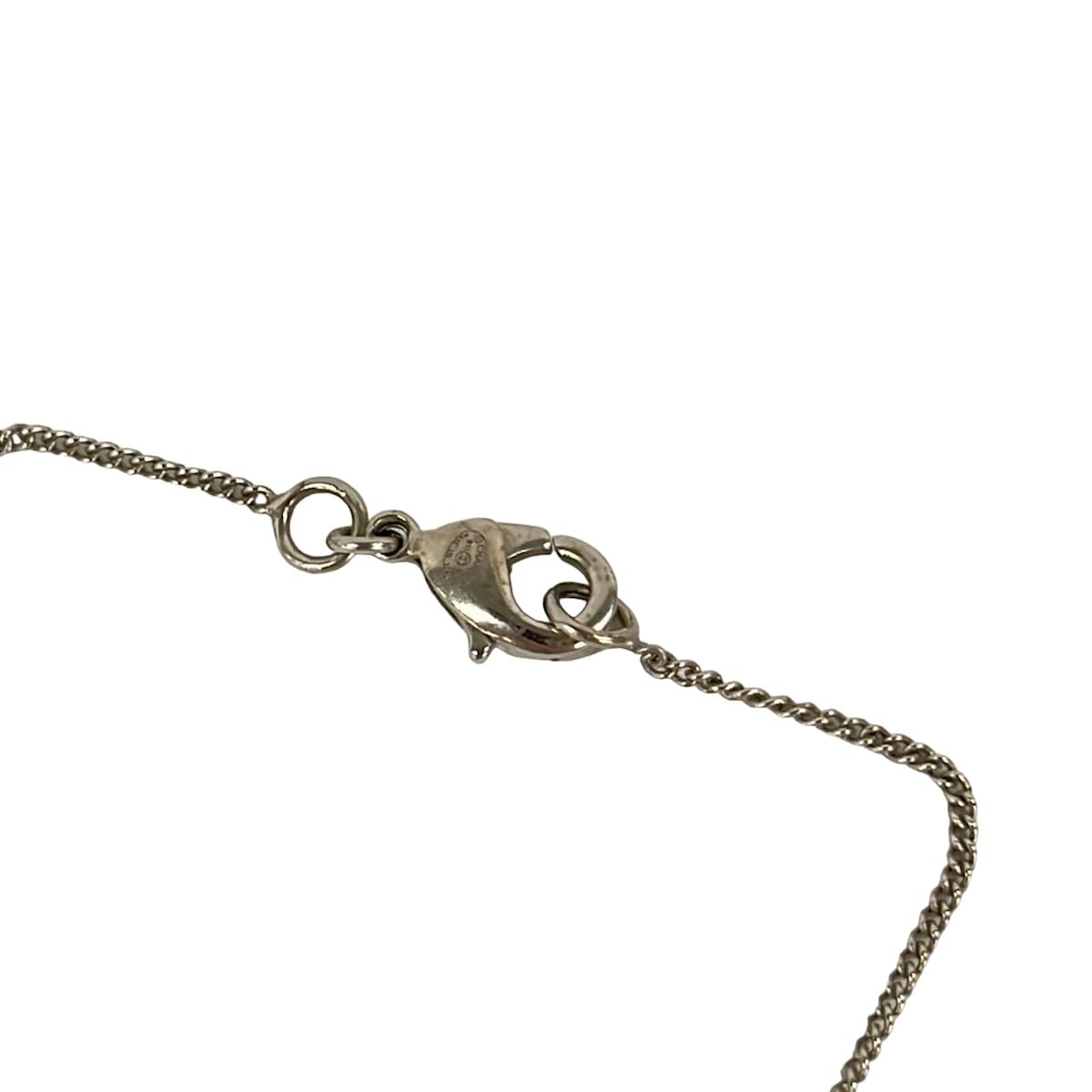 Chanel Necklace CC Logo Silver Clear — view 4