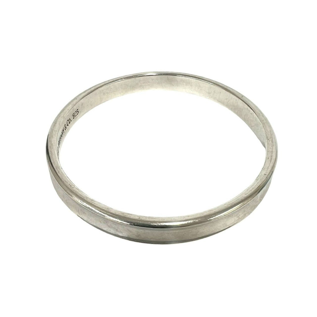 Tiffany & Co Narrow Bangle 925 Sterling Silver Bracelet — view 4