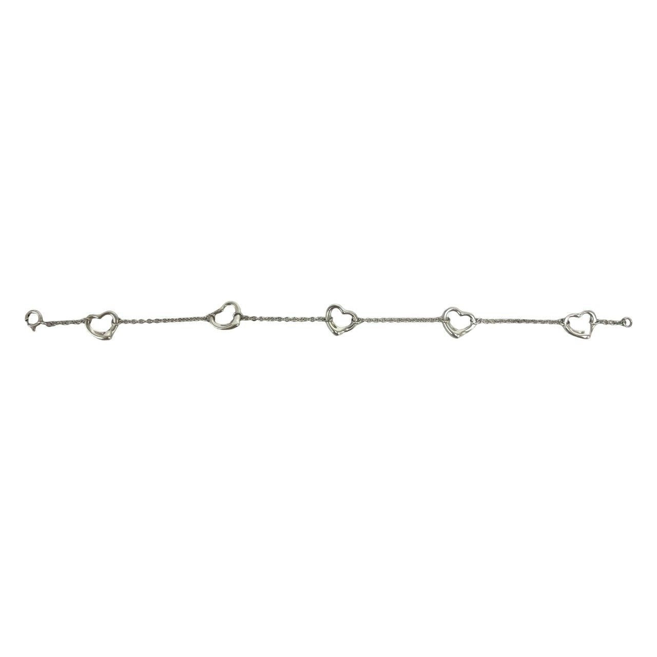 Tiffany & Co Vintage Open Heart Bracelet 925 Sterling Silver — view 6