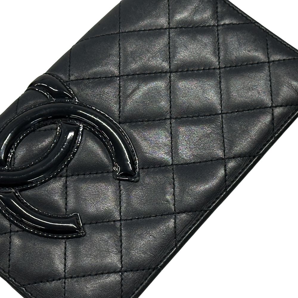 Chanel Wallet Cambon Lambskin Black Bifold — view 7